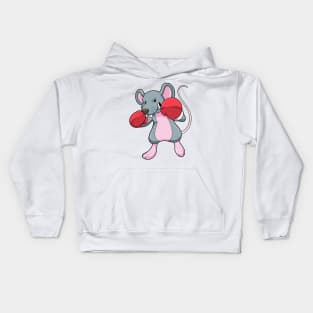 Rat at Boxing with Boxing gloves Kids Hoodie